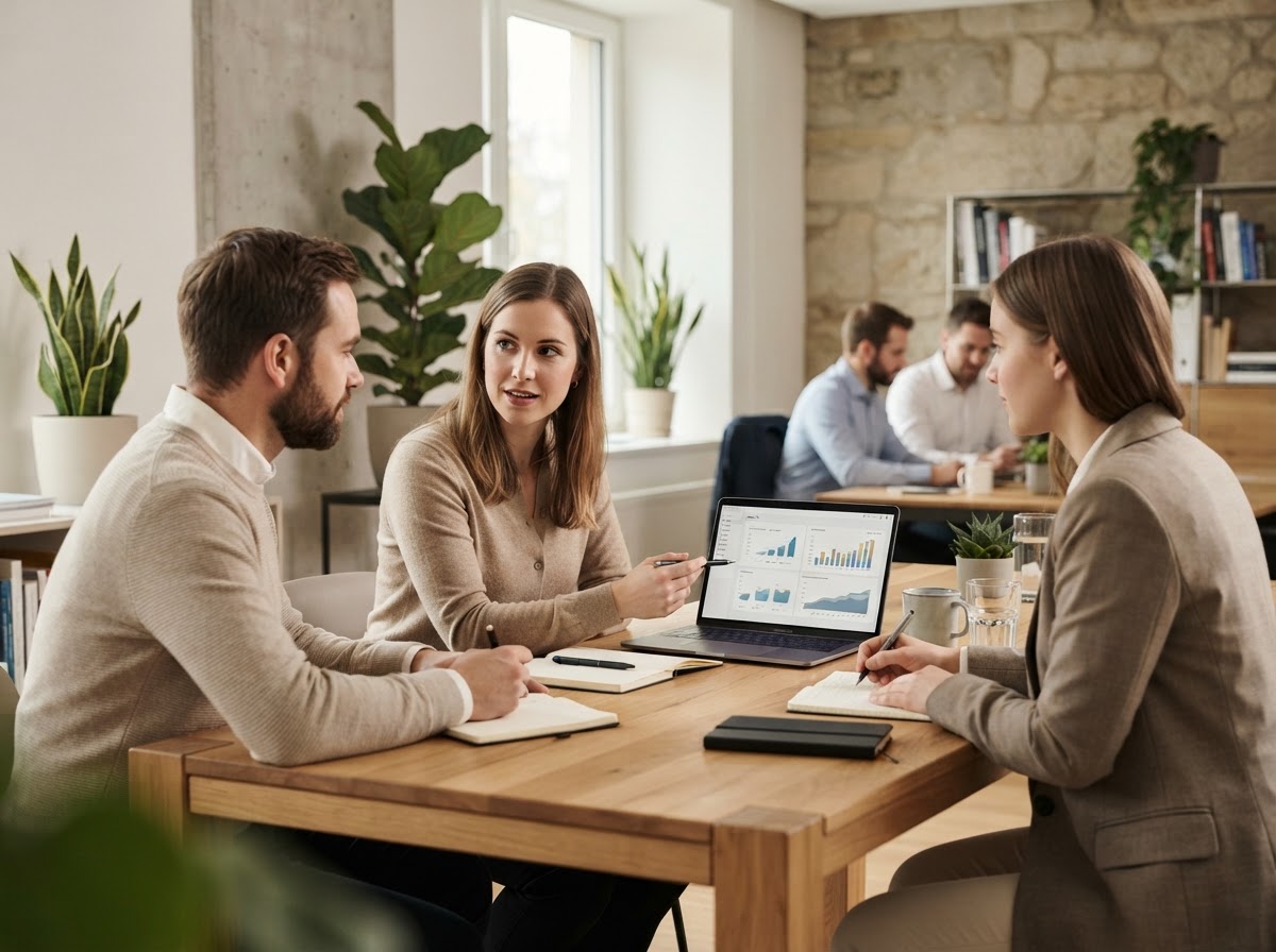 Top Zins Vergleich Team bei der Auswertung von Marktdaten